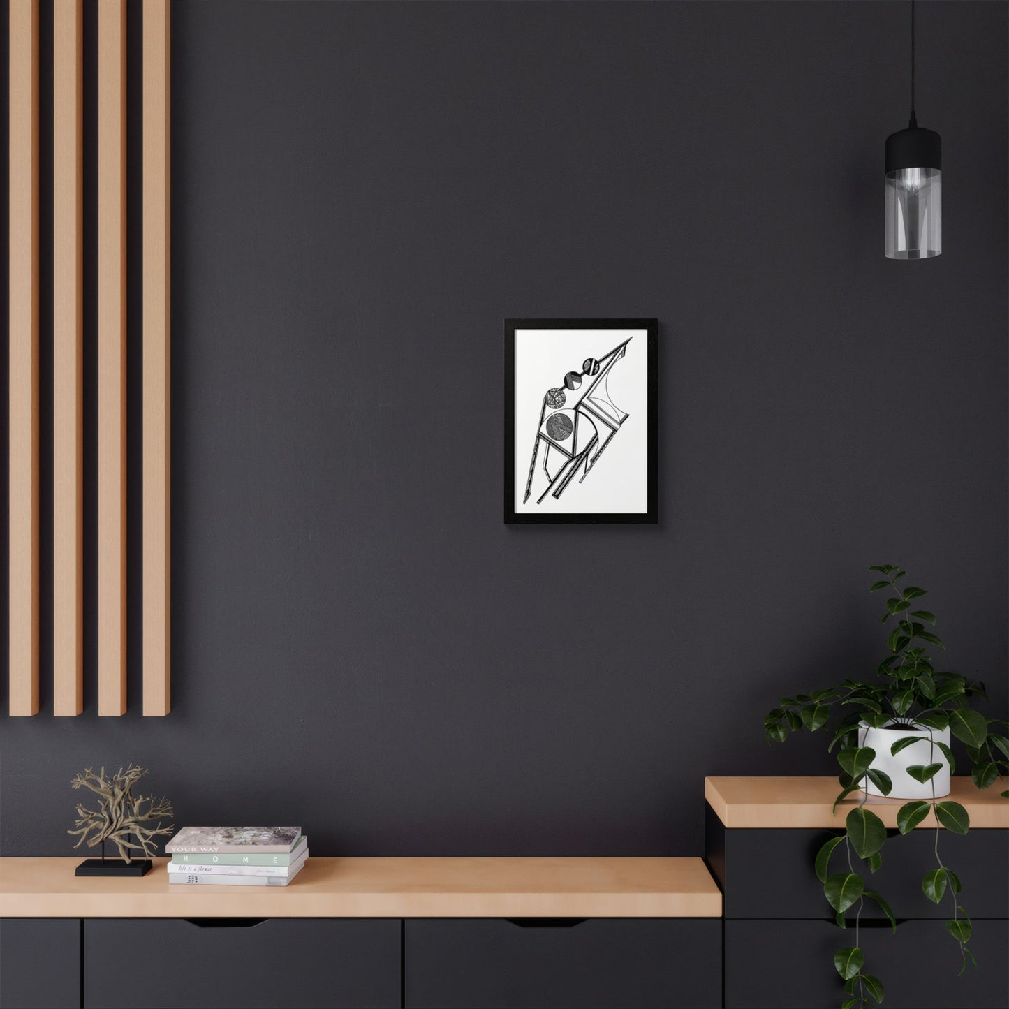 Atmosphere Hand Drawn Art Framed Poster