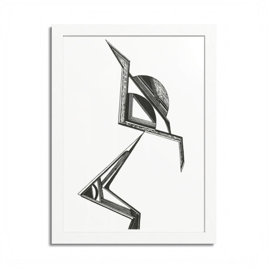 Spinning Top Hand Drawn Art Framed Poster