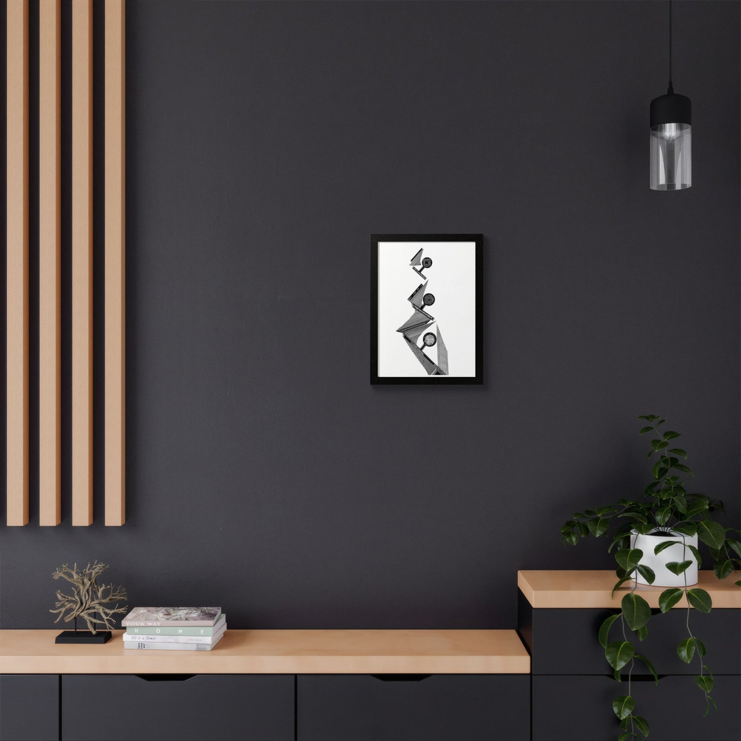 Wagon Wheels Hand Drawn Art Framed Poster