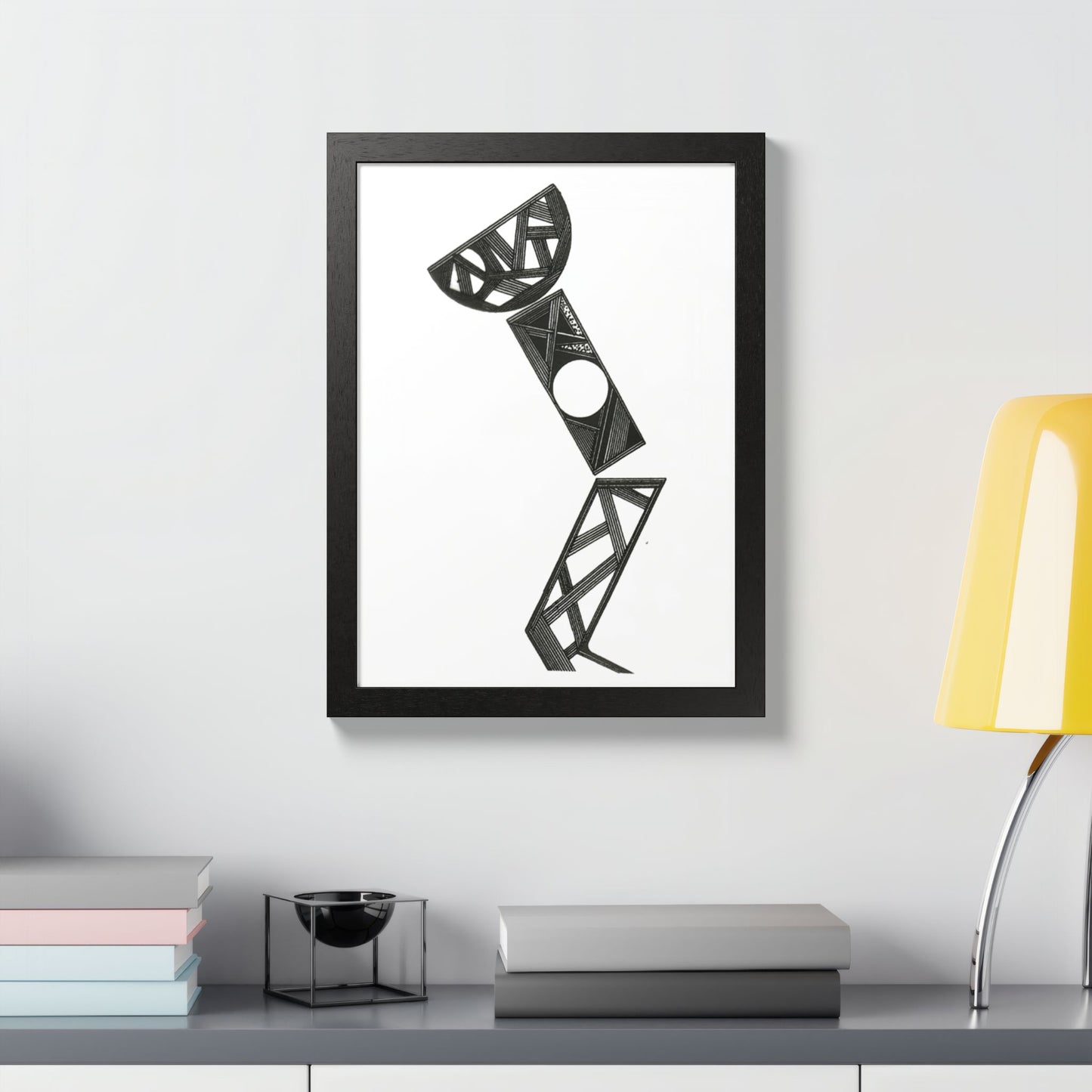 Art Light Hand Drawn Art Framed Poster