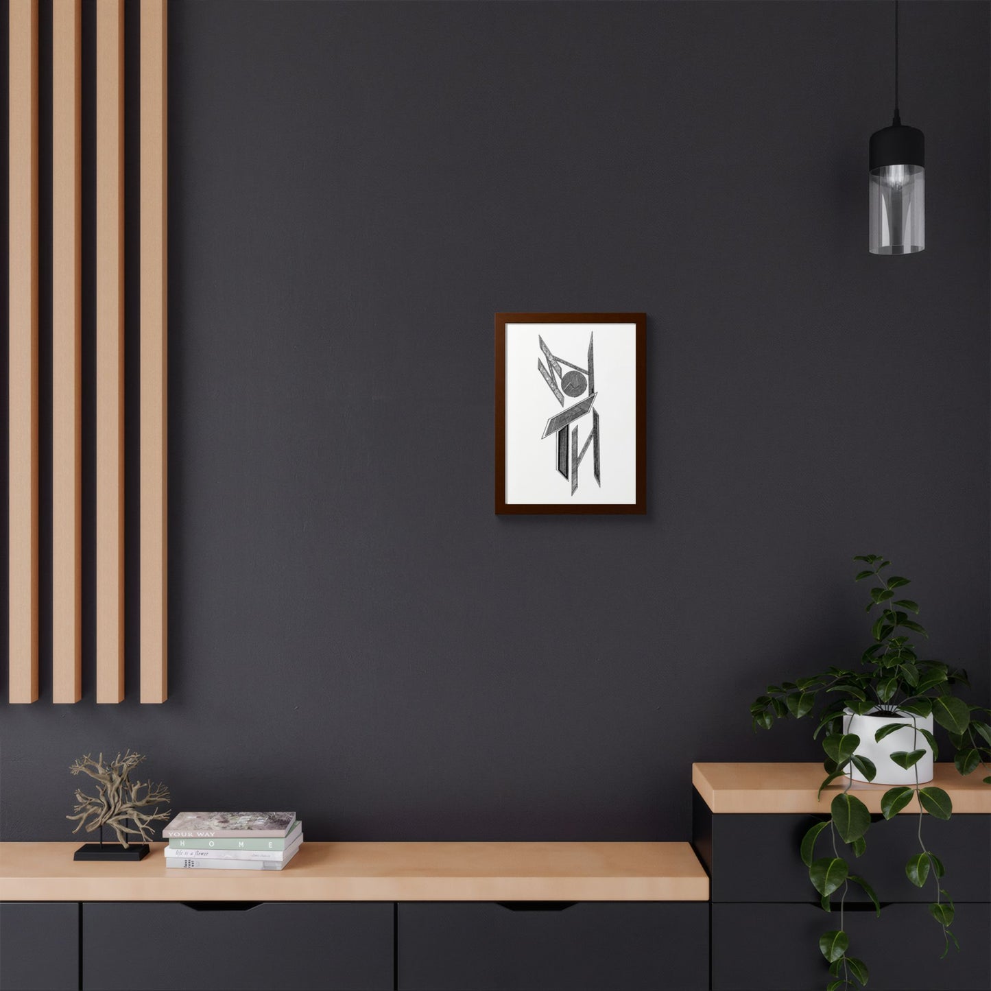 Neptune Hand Drawn Art Framed Poster