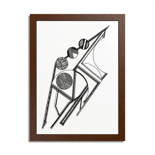 Atmosphere Hand Drawn Art Framed Poster