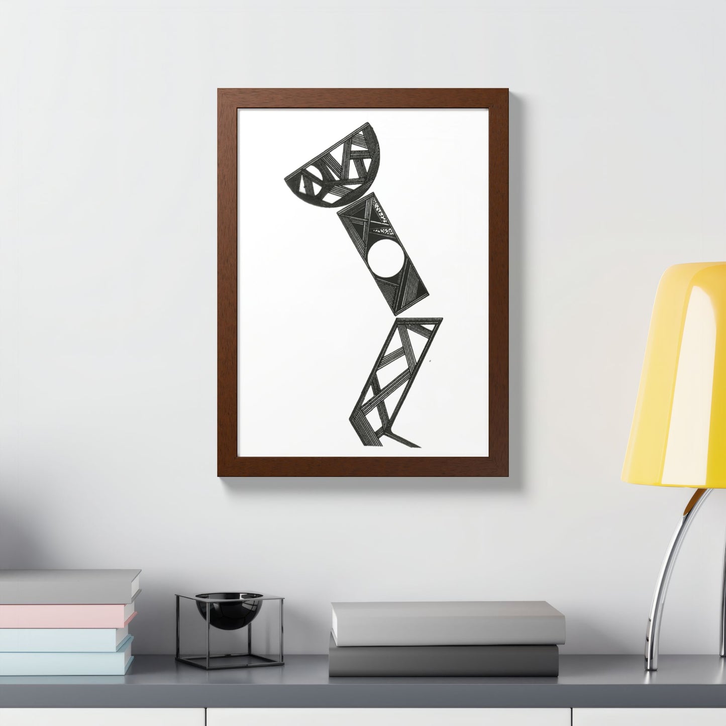 Art Light Hand Drawn Art Framed Poster