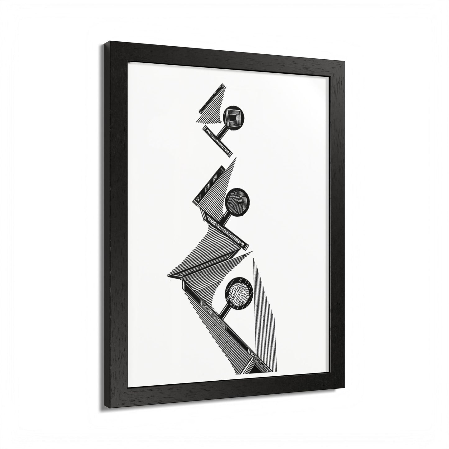 Wagon Wheels Hand Drawn Art Framed Poster