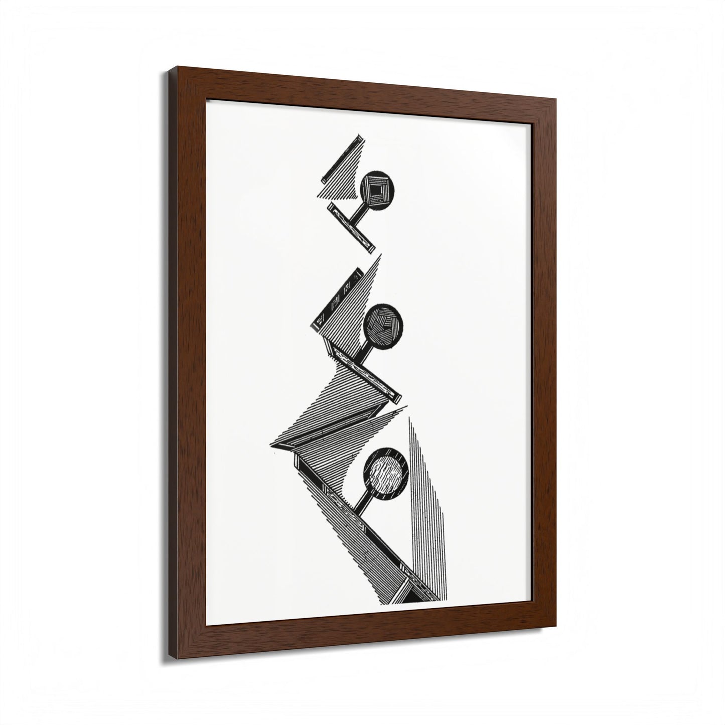 Wagon Wheels Hand Drawn Art Framed Poster