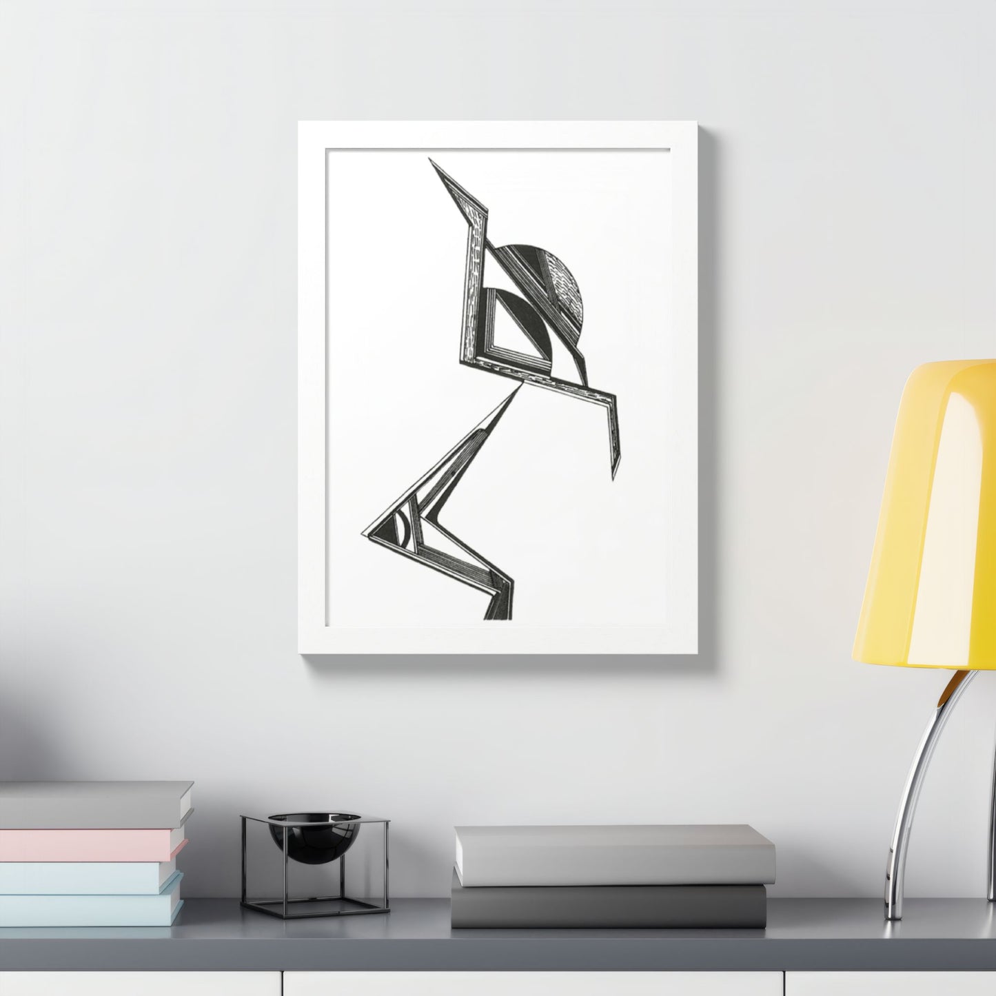 Spinning Top Hand Drawn Art Framed Poster