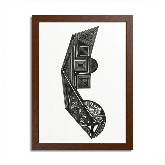 Africa Hand Drawn Art Framed Poster