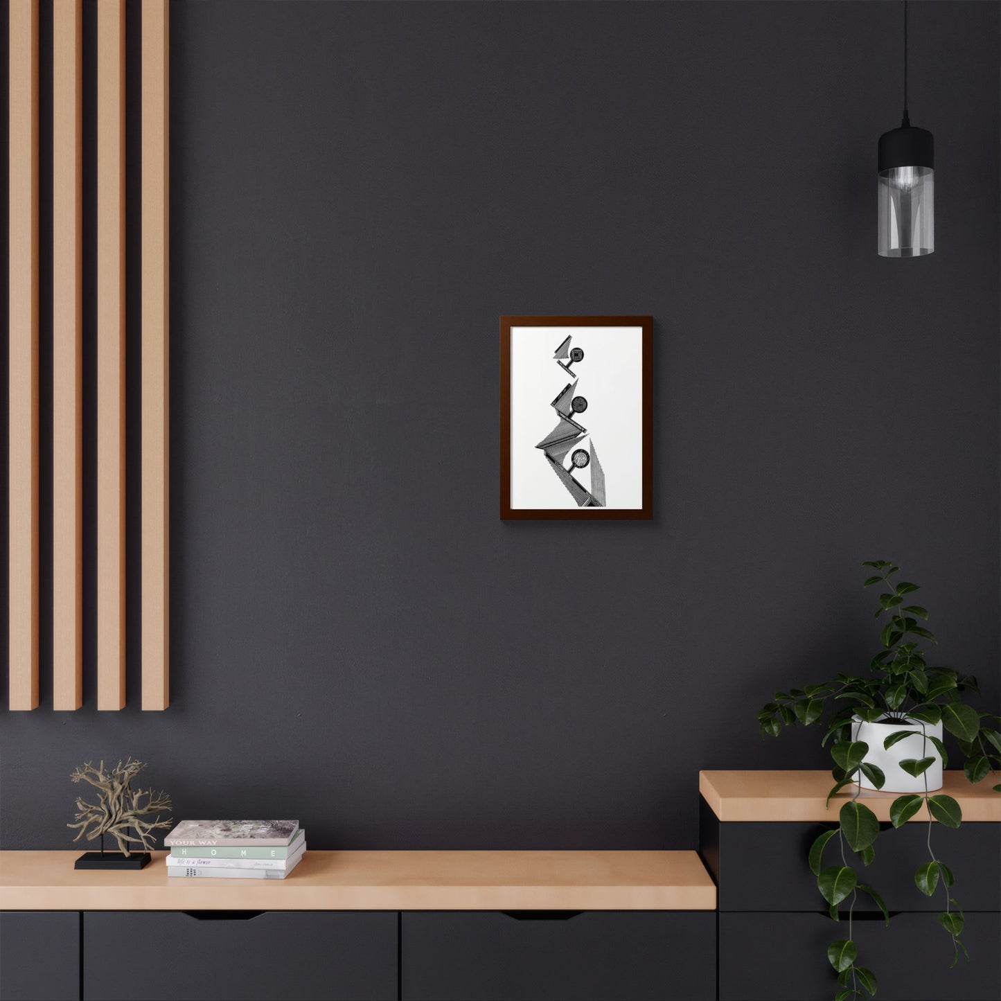 Wagon Wheels Hand Drawn Art Framed Poster