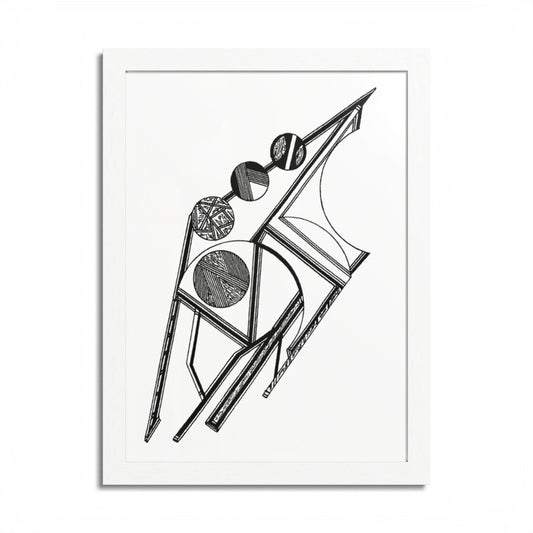 Atmosphere Hand Drawn Art Framed Poster