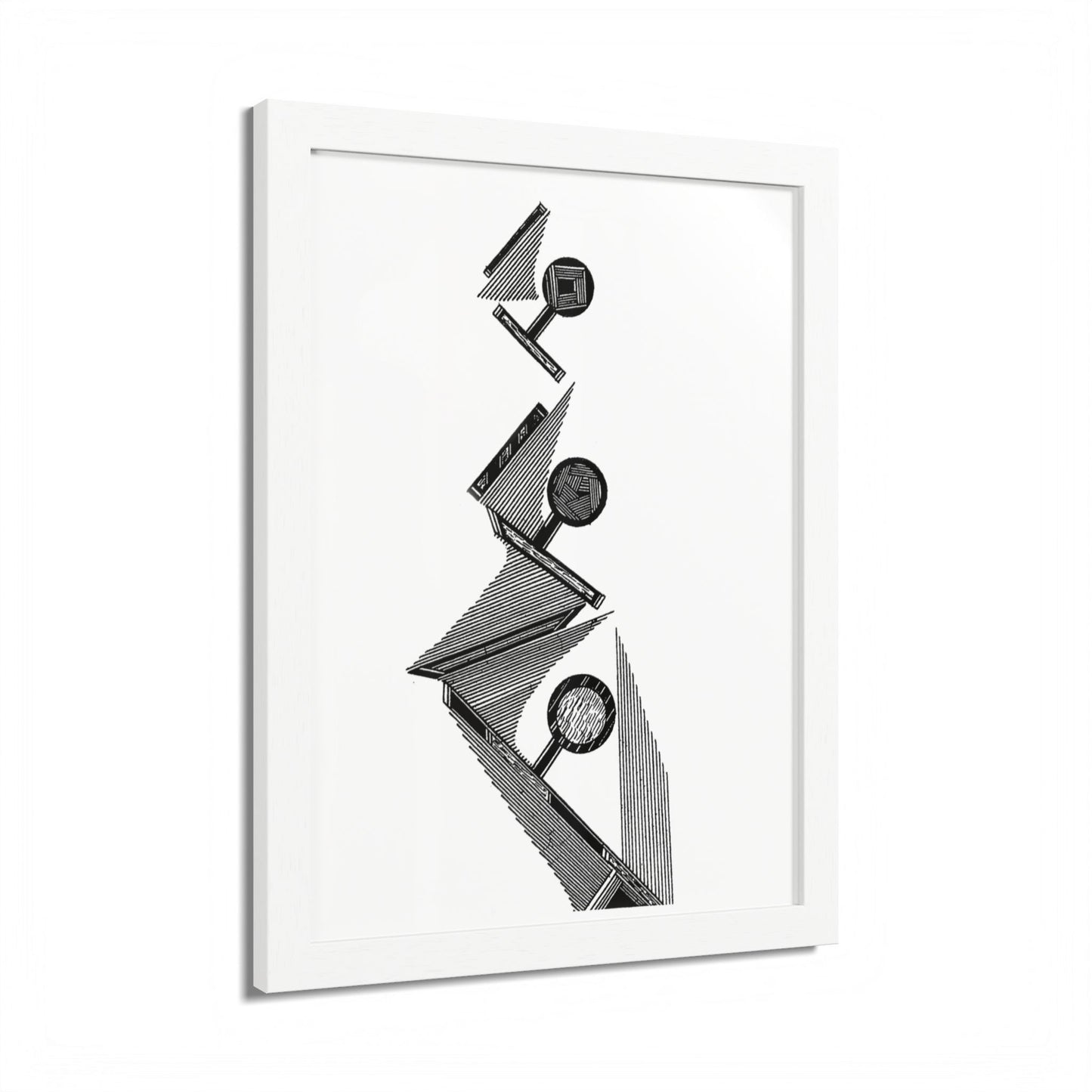 Wagon Wheels Hand Drawn Art Framed Poster