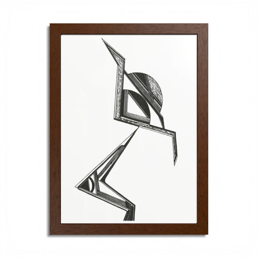 Spinning Top Hand Drawn Art Framed Poster