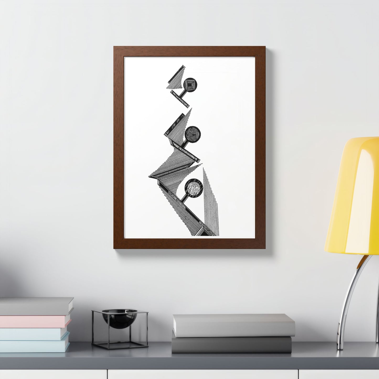 Wagon Wheels Hand Drawn Art Framed Poster