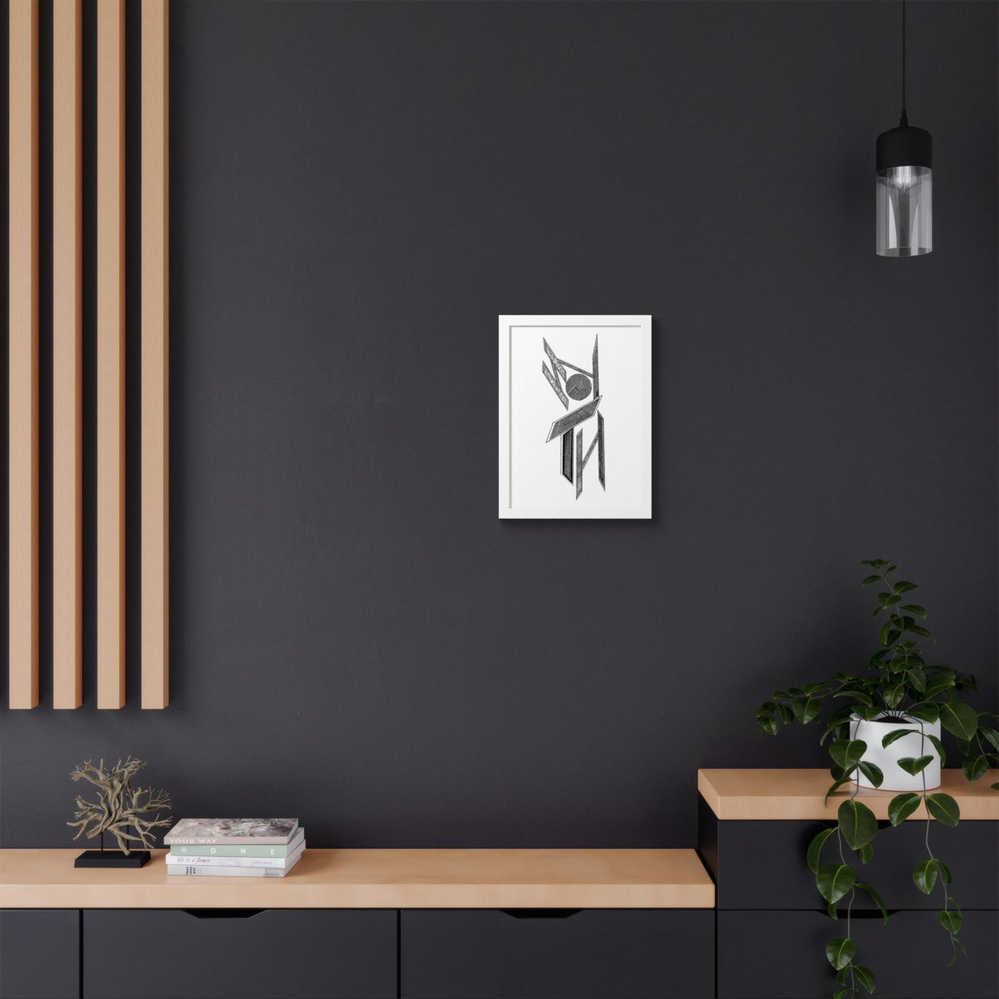 Neptune Hand Drawn Art Framed Poster