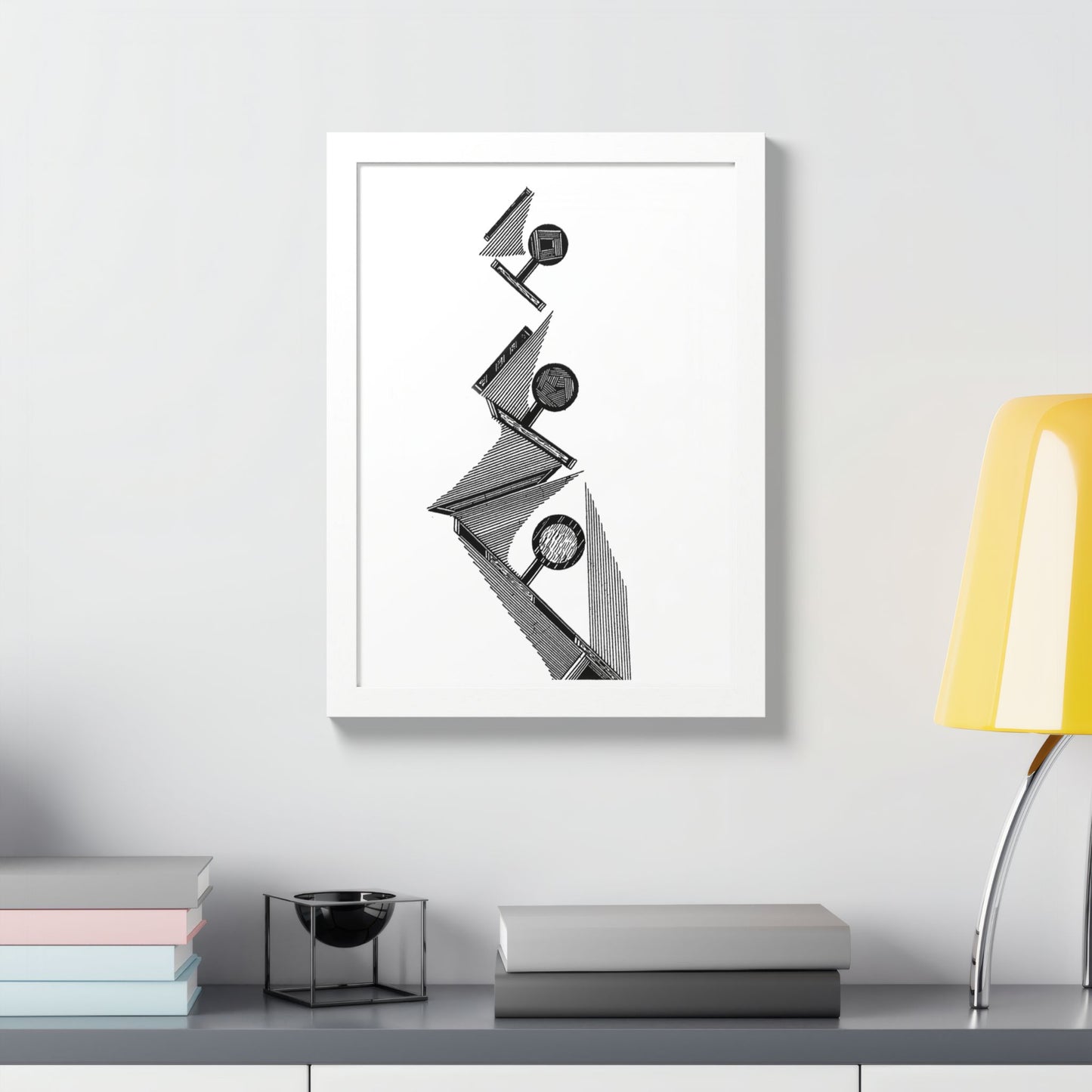 Wagon Wheels Hand Drawn Art Framed Poster