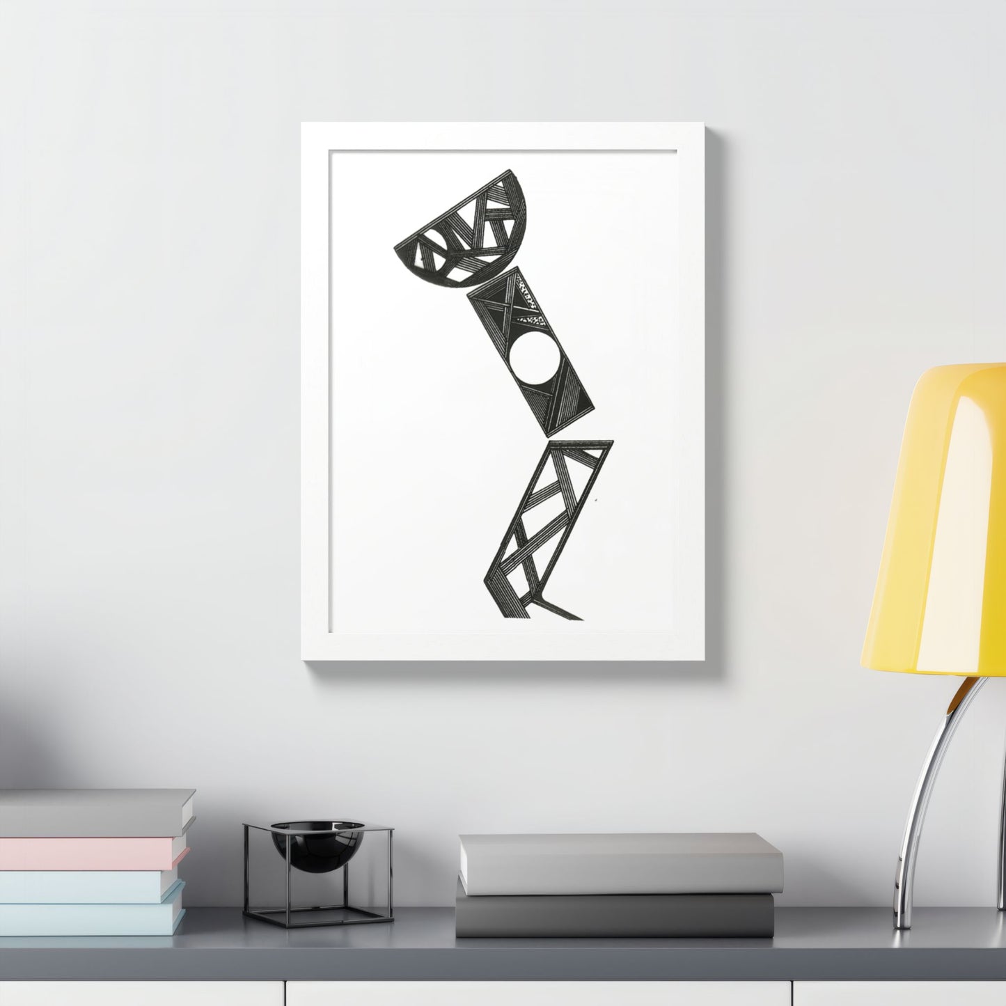 Art Light Hand Drawn Art Framed Poster